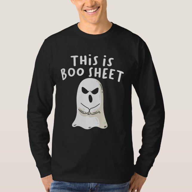 This Is Boo Sheet Ghost Retro Halloween Costume Me T-Shirt (Front)