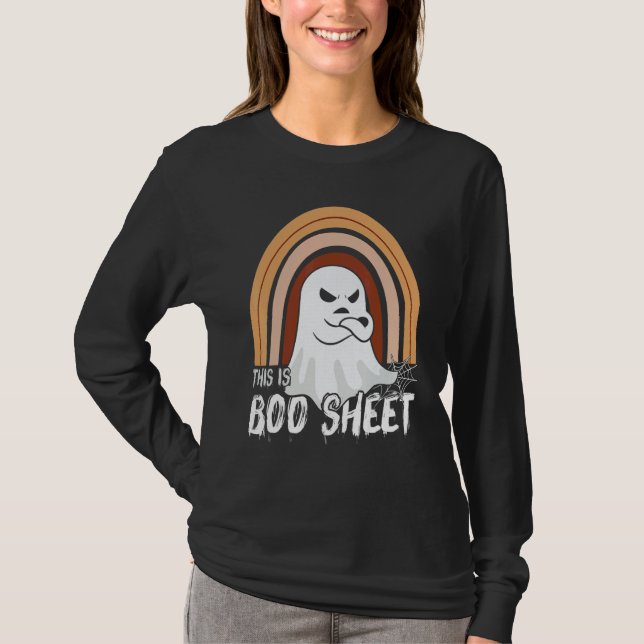 This is boo sheet ghost retro halloween costume me T-Shirt (Front)