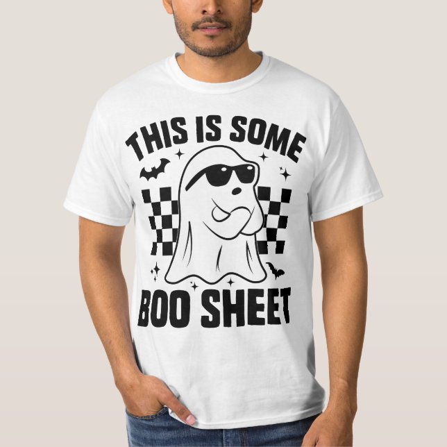 This Is Boo Sheet Ghost Retro Halloween Costume Me T-Shirt (Front)