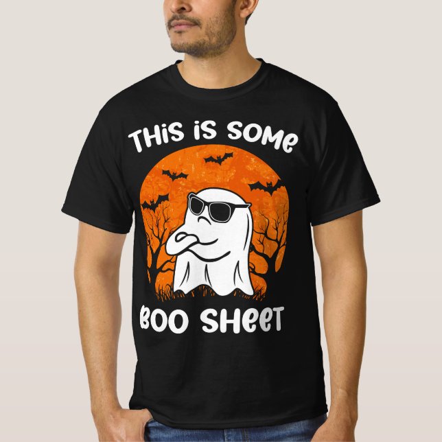 This Is Boo Sheet Ghost Retro Halloween Costume Me T-Shirt (Front)