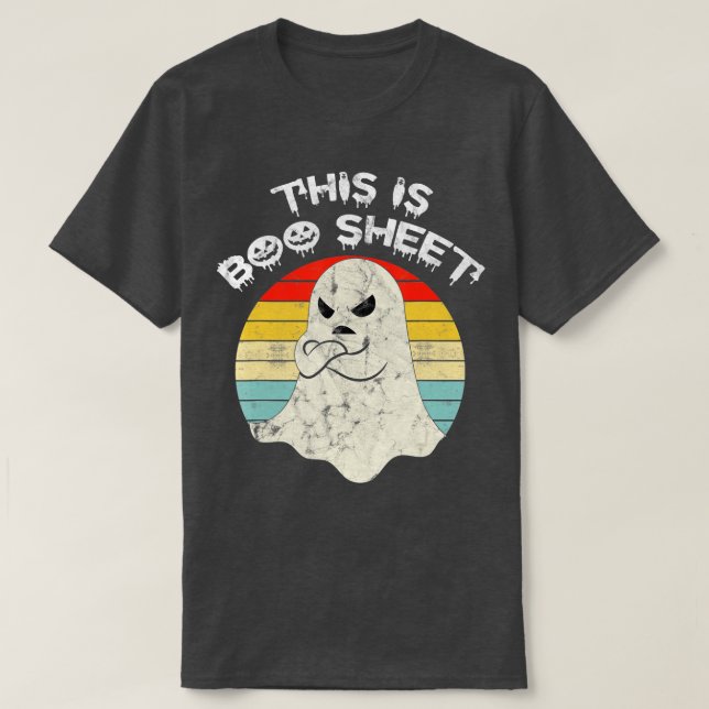 This Is Boo Sheet Ghost Retro Halloween Costume Me T-Shirt (Design Front)