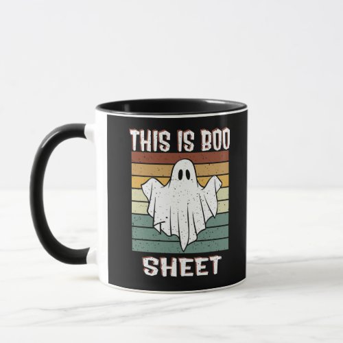This Is Boo Sheet Ghost Retro Halloween Mug