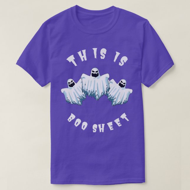 This Is Boo Sheet Ghost Retro Halloween  T-Shirt (Design Front)