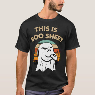 This Is Boo Sheet Retro HalloweenFunny Halloween f T-Shirt