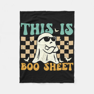This Is Boosheet Ghost Retro Halloween Costume Men Fleece Blanket