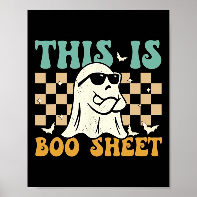 This Is Boosheet Ghost Retro Halloween Costume Men Poster (Front)