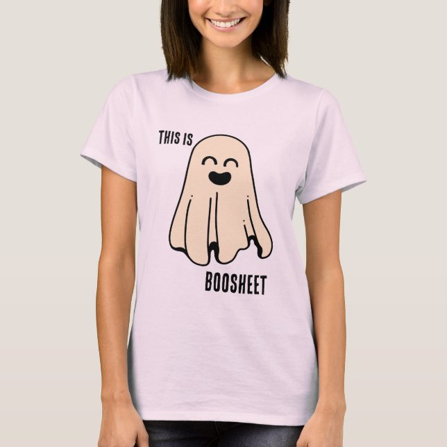 This is BooSheet Halloween Pun T-Shirt (Front)