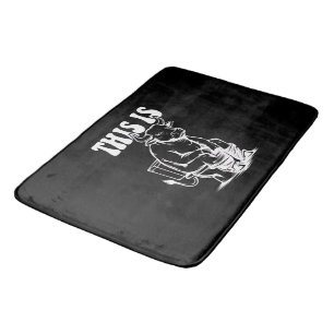 This Is Bull Is Sitting On A Toilet Funny Western Bath Mat