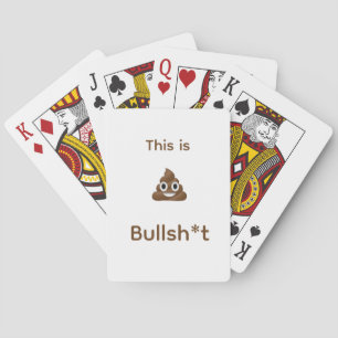 This is Bull Poo Emoji Funny Poker Cards
