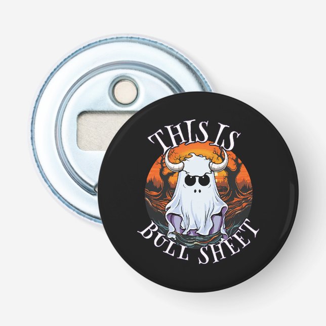 This is bull sheet - funny boo sheet bottle opener (Front)
