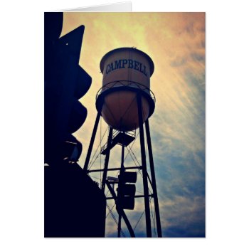 This Is Campbell Ca  Campbell Water Tower Card by ForEverProud at Zazzle