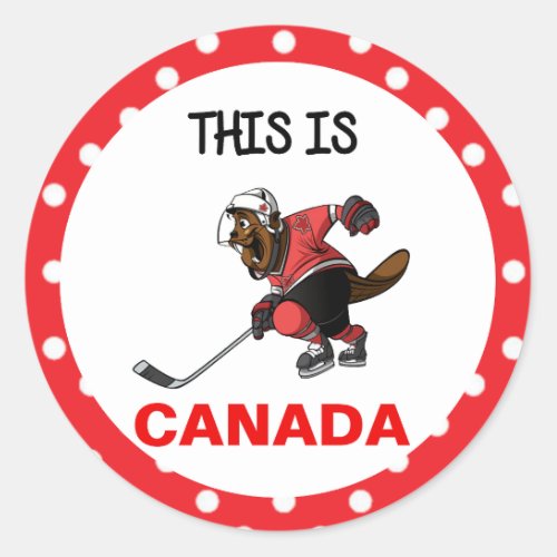 This Is Canada Hockey Canada Day Classic Round Sticker