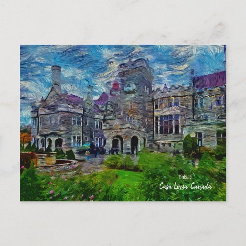 This is Casa Loma Toronto Canada  Postcard