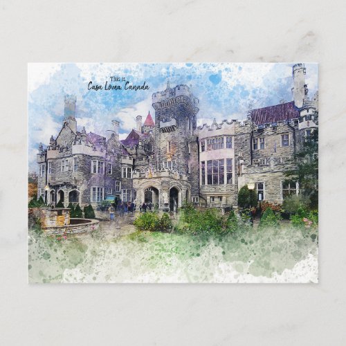 This is Casa Loma Toronto Canada  Postcard