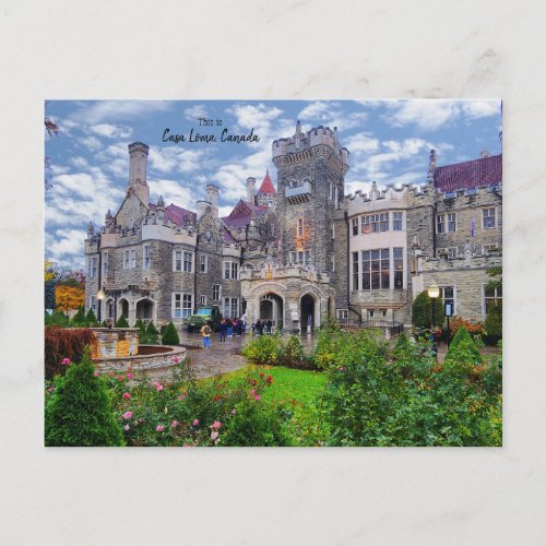 This is Casa Loma Toronto Canada  Postcard