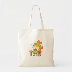This Is Fine Frog Funny Kawaii Design Tote Bag
