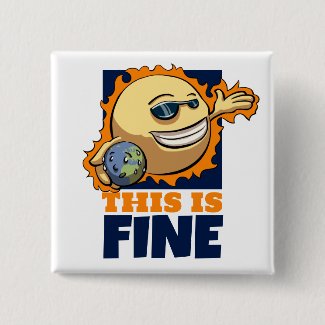 This Is Fine Global Warming Climate Change Cartoon