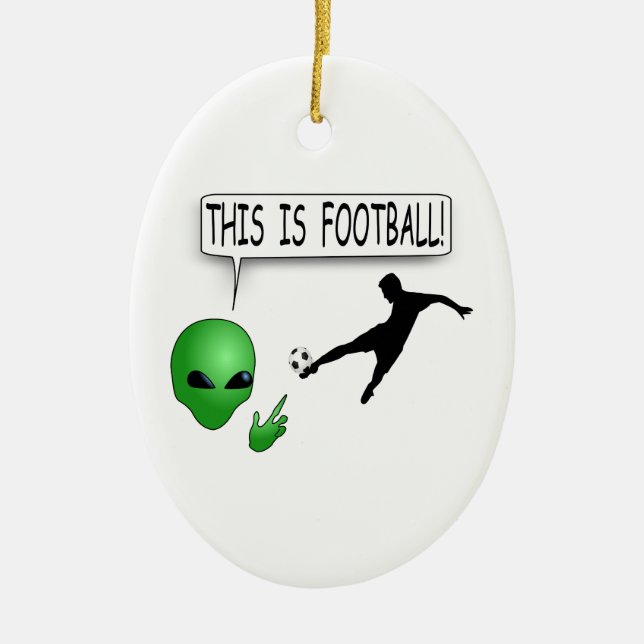 This Is Football Ceramic Ornament (Front)