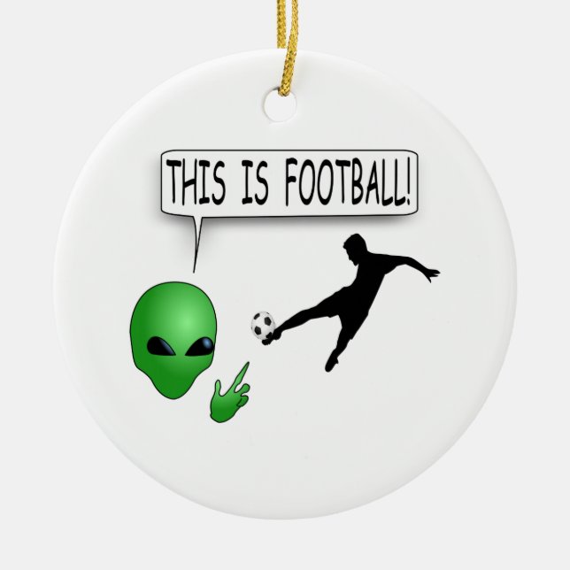 This Is Football Ceramic Ornament (Front)