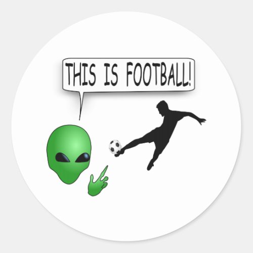 This Is Football Classic Round Sticker