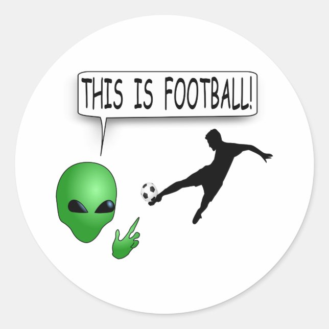 This Is Football Classic Round Sticker (Front)