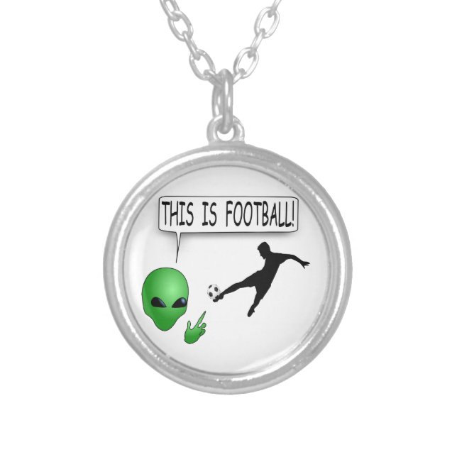 This Is Football Silver Plated Necklace (Front)