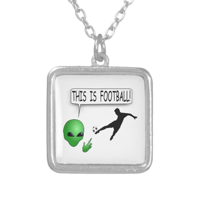 This Is Football Silver Plated Necklace (Front)