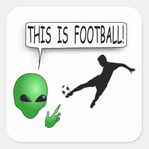 This Is Football Square Sticker