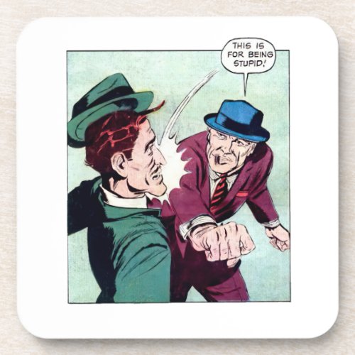 This Is For Being Stupid Vintage Gangster Comics Beverage Coaster