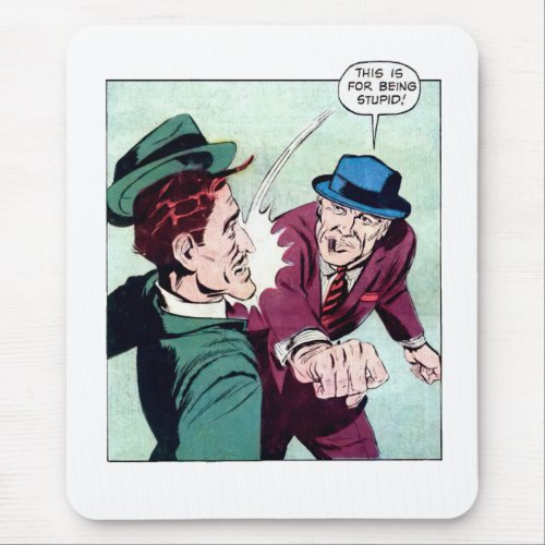 This Is For Being Stupid Vintage Gangster Comics Mouse Pad