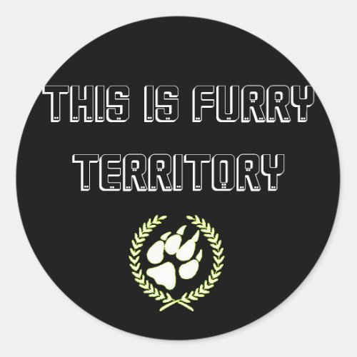 This Is Furry Territory Stickers