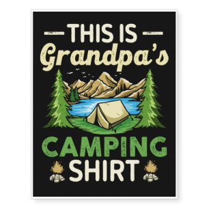 This is Grandpa's Camping Shirt Temporary Tattoos