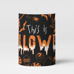 "This is Halloween – Spooky Style for the Bold🎃" Pillar Candle
