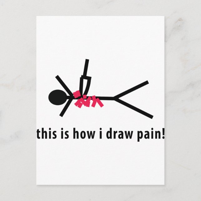 this is how i draw pain postcard (Front)