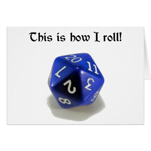 This Is How I Roll (d20) Cards (Front Horizontal)
