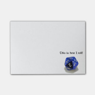 This Is How I Roll (d20) Post-Its Post-it Notes