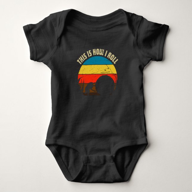 This Is How I Roll - Dung Beetles Baby Bodysuit (Front)