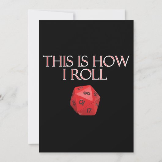 This Is How I Roll Funny RPG Dice (Front)