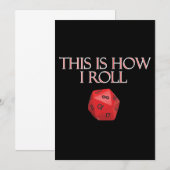 This Is How I Roll Funny RPG Dice (Front/Back)
