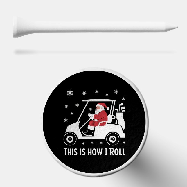 This is How I Roll Funny Santa Riding A Golf Cart  Tees (Combo (Horz))