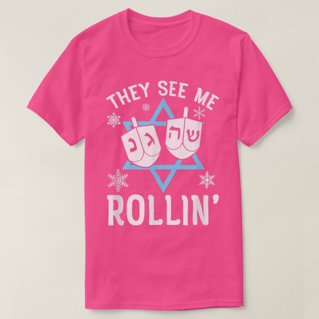 This Is How I Roll Hanukkah  Dab Dreidel Chanukah  T-Shirt (Design Front)