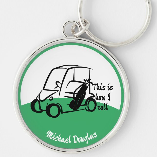 This is How I Roll Personalized Golf Keychain (Front)