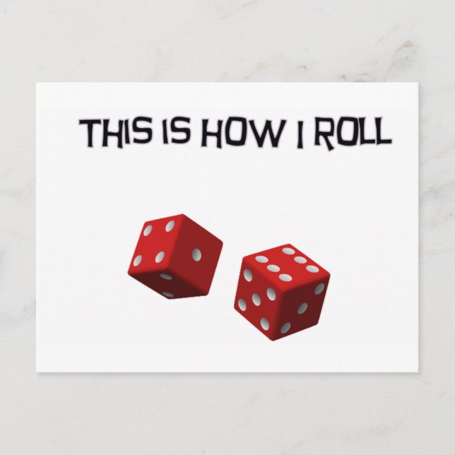 This is how I roll Postcard (Front)