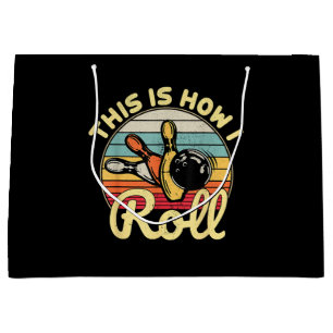 This Is How I Roll Retro Vintage Bowling Bowler Fu Large Gift Bag