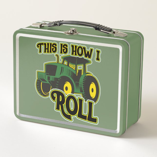 This Is How I Roll Tractor Metal Lunch Box (Front)