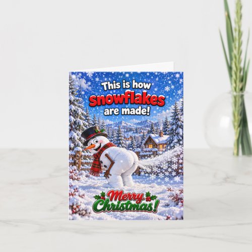 This Is How Snowflakes Are Made! Christmas card