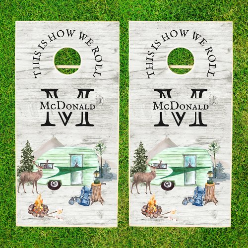 This is How We Roll Camper RV Family Cornhole Set