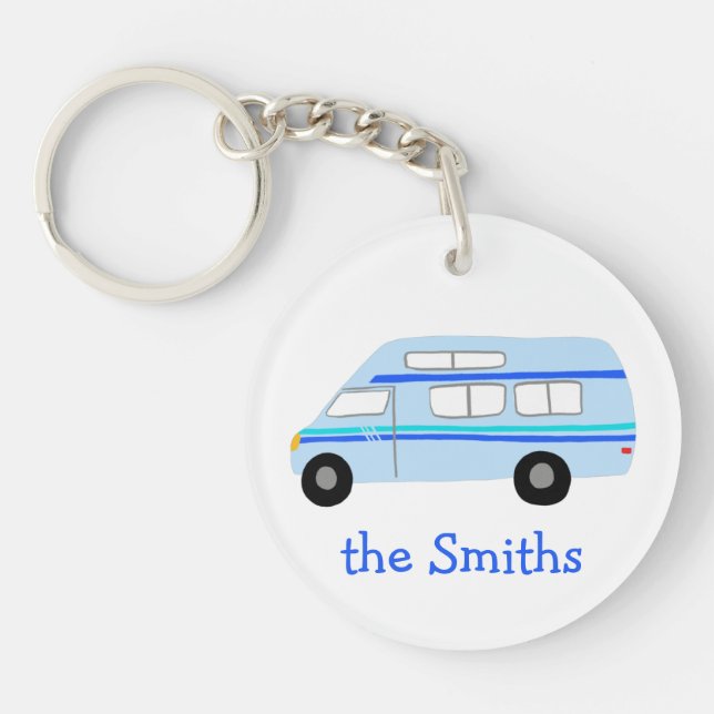 THIS IS HOW WE ROLL RV Vanlife Camping CUSTOM  Keychain (Front)