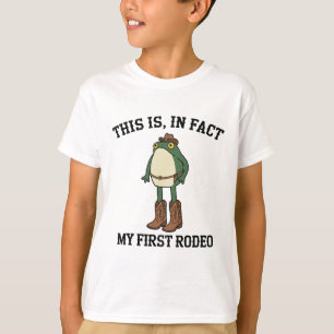 This Is, In Fact, My First Rodeo Funny Cowboy Frog T-Shirt