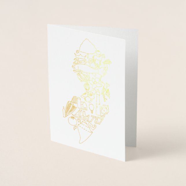 THIS is Jersey hand drawn Foil Card (Front)